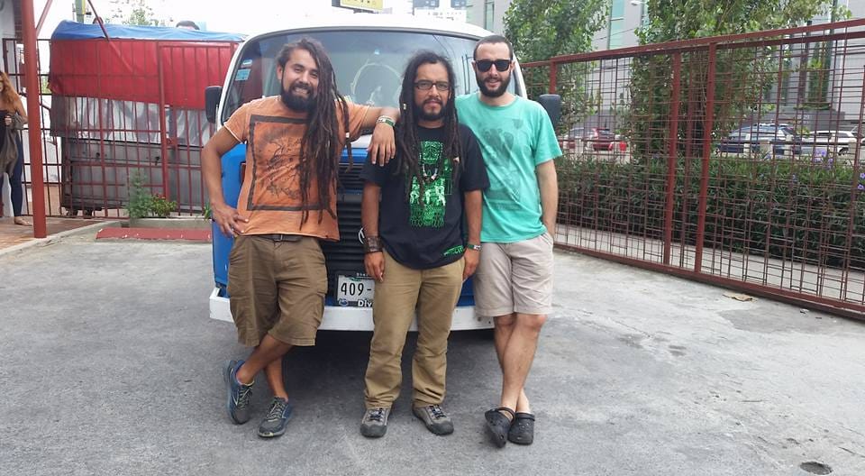 Uriarte en México con Los Rastas (Gentileza)