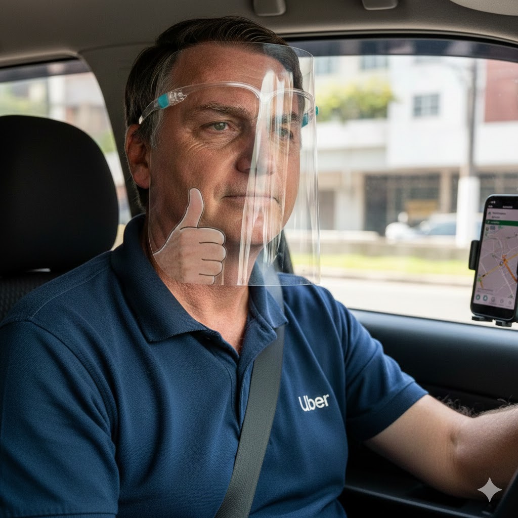 Jair manejando un Uber (IA)