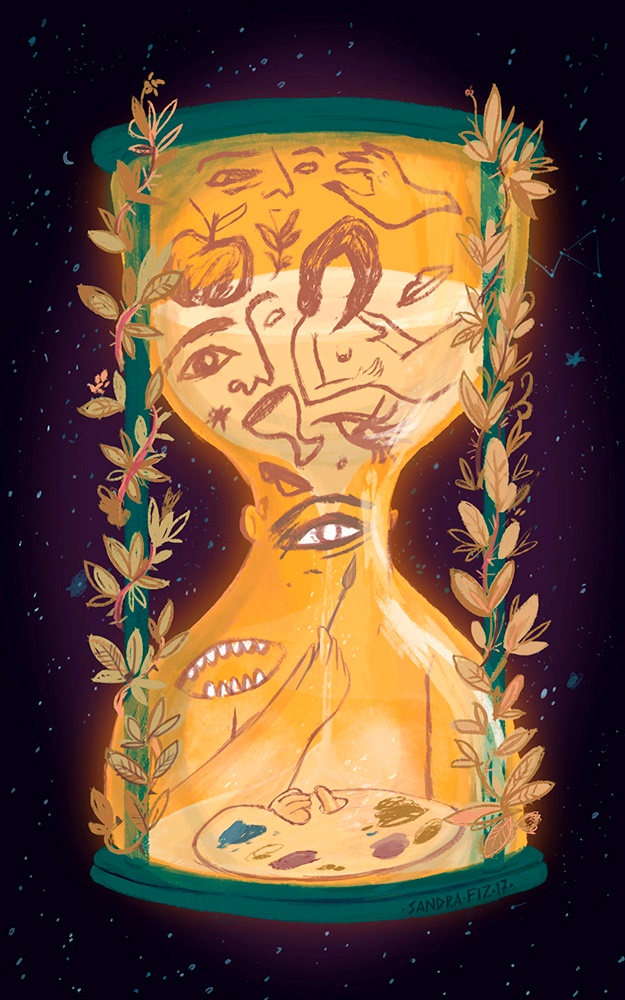 Obra de la ilustradora y pintora española Sandra Fiz, 2017 - Principia Magazine