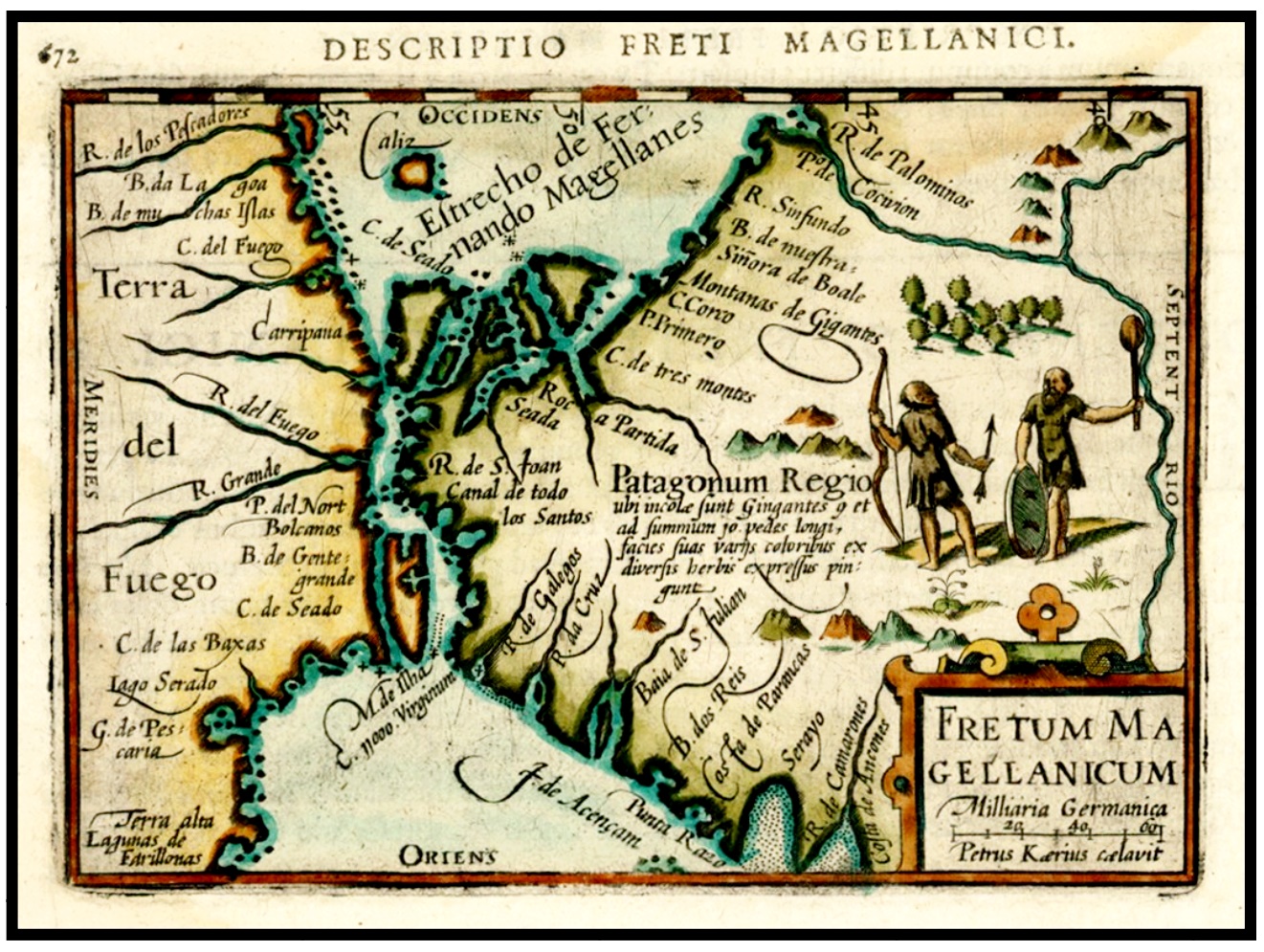 Mapa impreso en Amsterdam en 1598