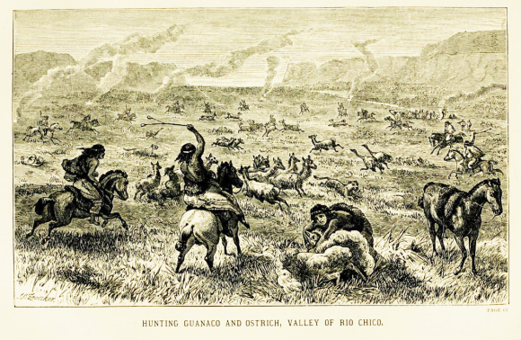 Florence Dixie Across Patagonia chase guanacos hunting running illustration. Fuente: journals.openedition.org